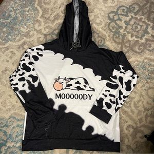 Moody Cow Hooded Shirt